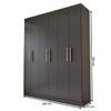 Guarda-Roupa Casal Valparaíso  6 Portas 2 Gavetas Preto - Panorama Móveis