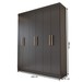 Guarda-Roupa Casal Valparaíso  6 Portas 2 Gavetas Preto - Panorama Móveis