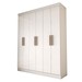 Guarda-Roupa Casal Valparaíso  6 Portas 2 Gavetas Branco - Panorama Móveis