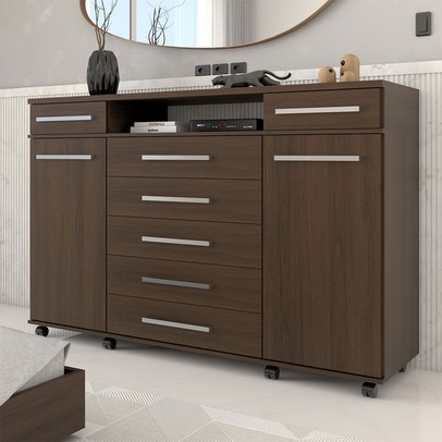 Cômoda Buenos Aires 7 Gavetas Café Touch - Panorama Móveis