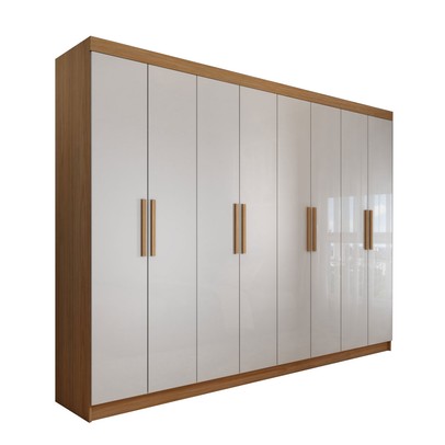 Guarda-Roupa Casal Aurora Radiante 8 Portas 4 Gavetas Marrocos/Off White - Panorama Móveis