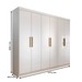Guarda-Roupa Casal Aurora Radiante 6 Portas 2 Gavetas Branco Neve - Panorama Móveis