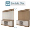 Estante para TV Até 70 Polegadas Albuquerque 2 Portas Ripado Flex Natura Off White/Canelato - Panorama Móveis