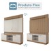 Estante para TV Até 70 Polegadas Albuquerque 2 Portas Ripado Flex Natura Off White/Canelato - Panorama Móveis