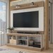 Estante para TV Até 70 Polegadas Albuquerque 2 Portas Ripado Flex Natura Off White/Canelato - Panorama Móveis