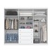 Guarda-Roupa Casal Arizona 6 Portas 4 Gavetas Branco Hp - Henn