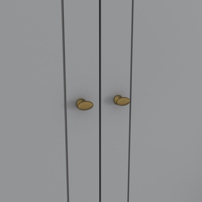 Guarda-Roupa Casal Arizona 6 Portas 4 Gavetas Cinza - Henn