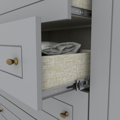 Guarda-Roupa Casal Arizona 6 Portas 4 Gavetas Cinza - Henn