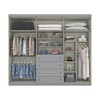 Guarda-Roupa Casal Arizona 6 Portas 4 Gavetas Cinza - Henn