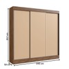 Guarda-Roupa Casal Michigan 3 Portas 4 Gavetas 100% Mdf Castanho/Nude - Doripel