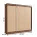 Guarda-Roupa Casal Michigan 3 Portas 4 Gavetas 100% Mdf Castanho/Nude - Doripel