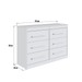 Cômoda Arizona 6 Gavetas 100% Mdf Branco - Doripel
