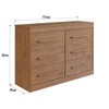 Cômoda Arizona 6 Gavetas 100% Mdf Nogueira - Doripel