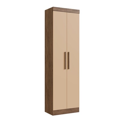 Armário Multiuso Charlotte 2 Portas 1 Gaveta 100% Mdf Castanho/Nude - Doripel