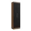 Armário Multiuso Charlotte 2 Portas 1 Gaveta 100% Mdf Castanho/Preto - Doripel