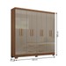 Guarda-Roupa Casal Itapema 8 Portas 4 Gavetas Acácia/Reflecta - Atualle Móveis