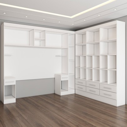 Guarda-Roupa Modulado 9 Portas 8 Gavetas Maestro Branco - Panorama Móveis