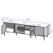 Rack para TV Até 75 Polegadas Juquehy 4 Portas com Vidro e Led Off White/Pistache - Móveis Bechara