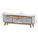 Rack para TV Até 65 Polegadas Ilhabela 2 Portas Off White/Cinamomo - Móveis Bechara