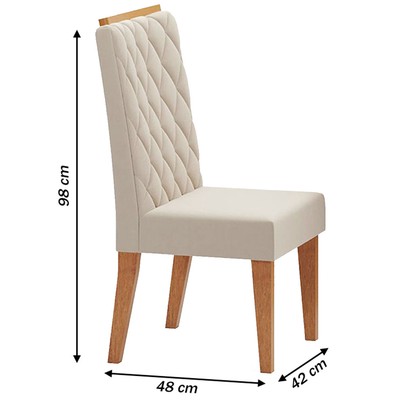 Cadeiras Kit 2 Cadeiras Prisma Veludo Pastel - Pnr Móveis