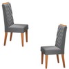 Cadeiras Kit 2 Cadeiras Prisma Veludo Cinza - Pnr Móveis