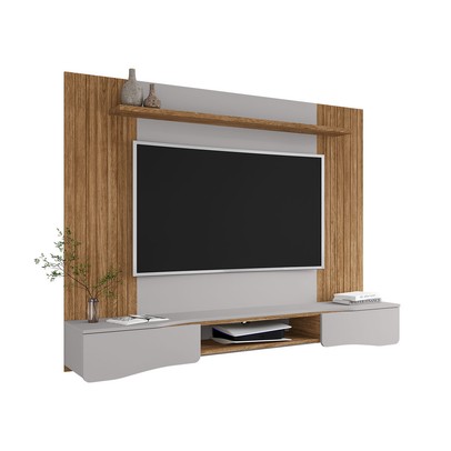 Painel para TV Até 65 Polegadas Búzios 2 Portas Cinamomo/Off White - Móveis Bechara