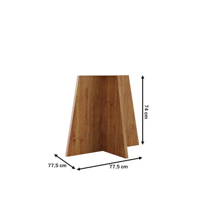 Base para Mesa 6 Lugares Ametista Mel - Pnr Móveis