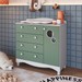 Cômoda Infantil Encanto 4 Gavetas e 1 Porta Verde/Branco - Completa Móveis