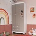 Guarda-Roupa Infantil Encanto 3 Portas e 2 Gavetas Cinnamon/Branco - Completa Móveis