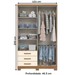 Guarda-Roupa Solteiro Caju 4 Portas 3 Gavetas Nature/Off White - Henn
