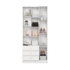 Guarda-Roupa Solteiro Doha 2 Porta 3 Gavetas com Espelho Branco - Henn