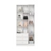 Guarda-Roupa Solteiro Doha 2 Porta 3 Gavetas com Espelho Branco - Henn