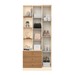Guarda-Roupa Solteiro Doha 2 Porta 3 Gavetas com Espelho Off White/Nature - Henn