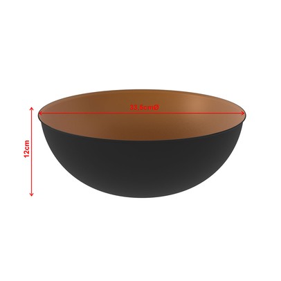 Cuba para Banheiro Redonda Cobre/Preto Bn3674  - Tecno Mobili