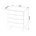 Cômoda 4 Gavetas Cm8026 Amêndoa/Branco - Tecno Mobili