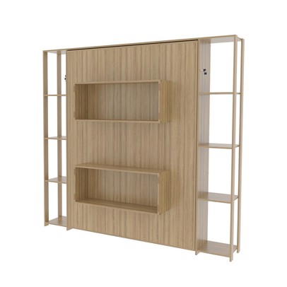 Cama de Casal Articulada 8 Prateleiras 2 Nichos Amêndoa Cm8040 - Tecno Mobili