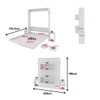 Cama de Casal Articulada 2 Mesas de Cabeceira 2 Gavetas Cm8041 Branco - Tecno Mobili