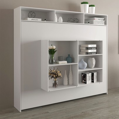 Cama de Casal Articulada 8 Prateleiras Cm8043 Branco - Tecno Mobili