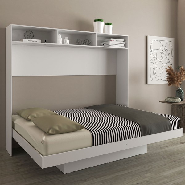 Cama de Casal Articulada 8 Prateleiras Cm8043 Branco - Tecno Mobili