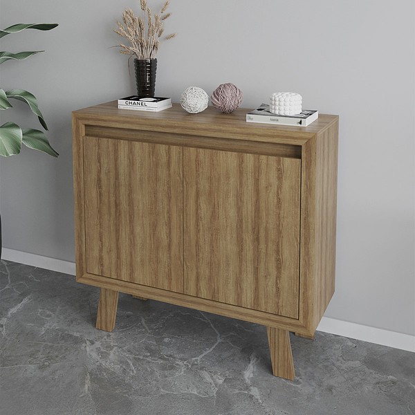 Armário para Escritório 2 Portas 1 Prateleira Me41417 Amêndoa - Tecno Mobili