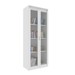 Armário para Escritório 2 Portas 4 Prateleiras com Vidro Me4189 Branco - Tecno Mobili