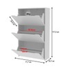 Sapateira 3 Portas Branca Sa3405 Branca - Tecno Mobili