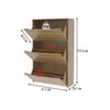 Sapateira 3 Portas Branca Sa3405 Amêndoa - Tecno Mobili