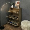 Sapateira 3 Portas Branca Sa3405 Amêndoa - Tecno Mobili