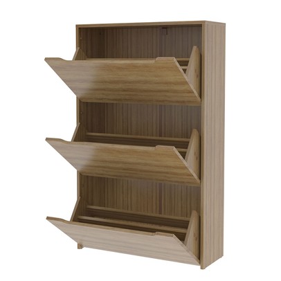 Sapateira 3 Portas Branca Sa3405 Amêndoa - Tecno Mobili