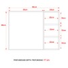 Armário de Banheiro 1 Porta 2 Prateleiras com Espelho Mármore Lunar/Verde Mar Bn3602 - Tecno Mobili