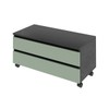 Armário de Banheiro 2 Gavetas Mármore Mármore Lunar/Verde Mar Bn3603 - Tecno Mobili