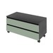 Armário de Banheiro 2 Gavetas Mármore Mármore Lunar/Verde Mar Bn3603 - Tecno Mobili