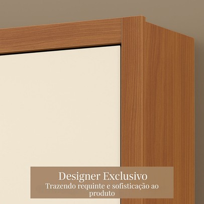 Guarda-Roupa Casal Severo 6 Portas 6 Gavetas Cinamomo/Off White - Panorama Móveis