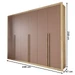 Guarda-Roupa Casal Severo 6 Portas 6 Gavetas Capuccino/Terracota - Panorama Móveis